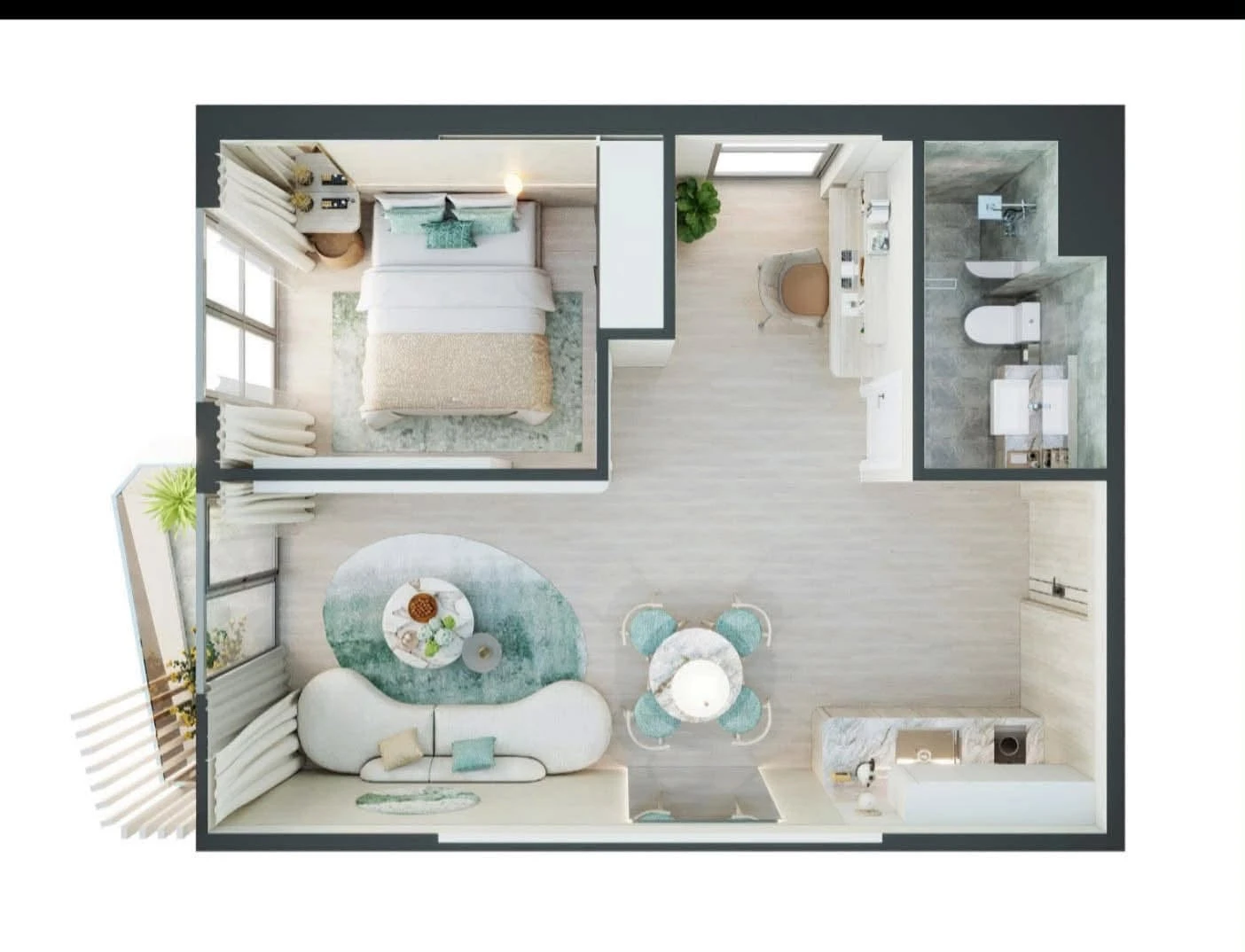 Bán căn hộ 45m2 1PN tầng cao view biển Phú Quốc - Ảnh 1