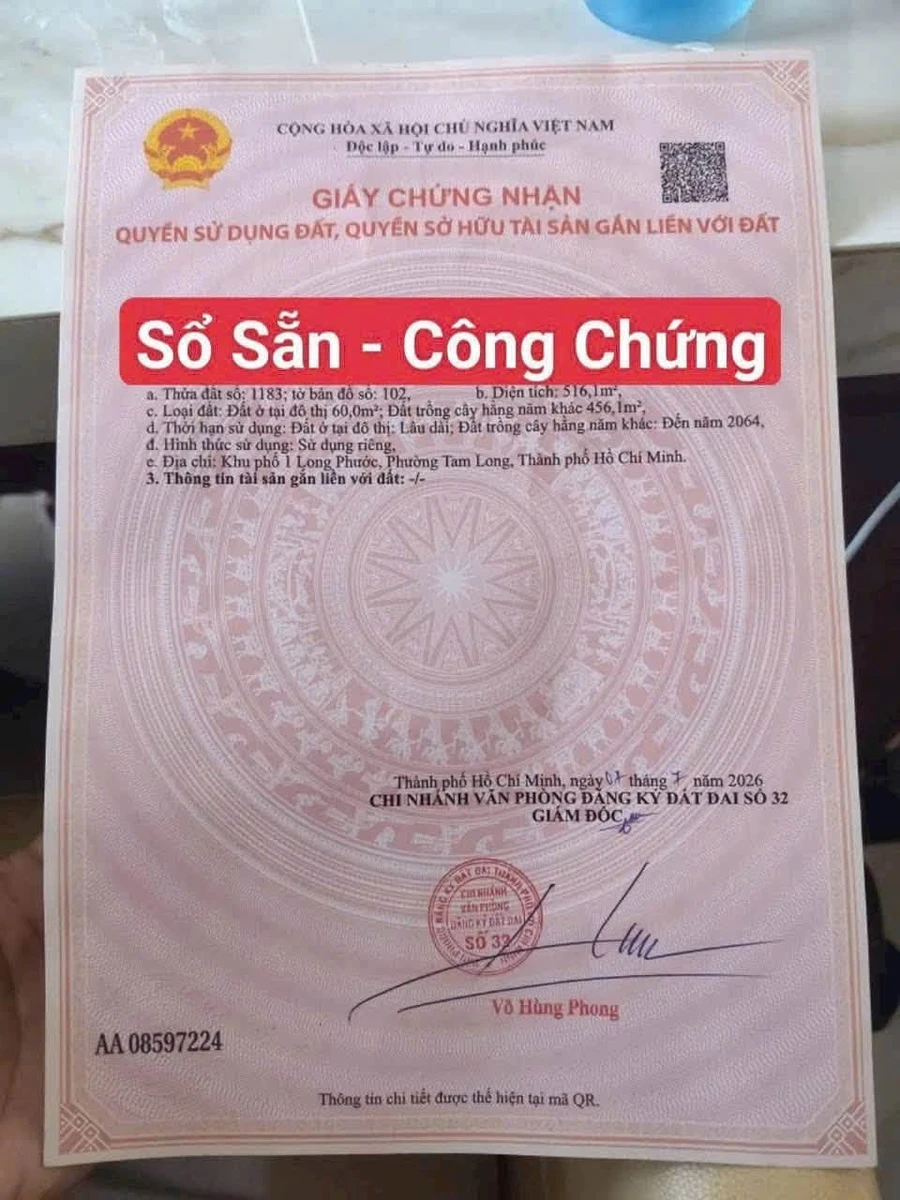 Bán 516m2 đất vườn tại Phường Tam Long, Bà Rịa, giá 1 tỷ 750 - Ảnh thu nhỏ 5