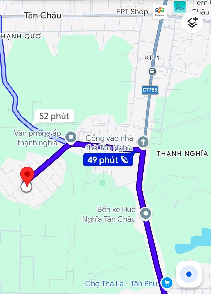 Bán đất thổ cư 388,7m² Tân Châu, Tây Ninh, 600 triệu - Ảnh thu nhỏ 3