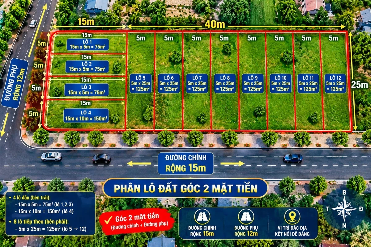 Bán đất nền sau Ủy ban xã Hòa Khánh, từ 500 triệu/lô, lô 75m2 - Ảnh thu nhỏ 4