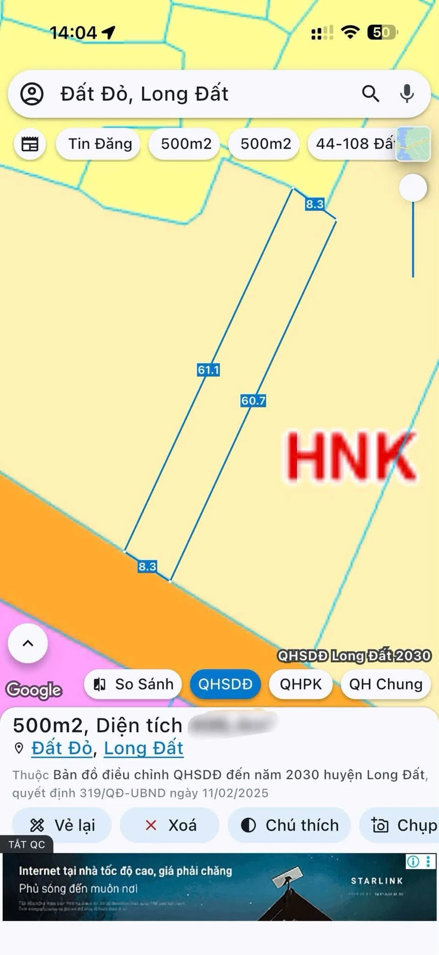 Bán đất nền 500m2 mặt tiền nhựa Xã Đất Đỏ 699 triệu - Ảnh 1