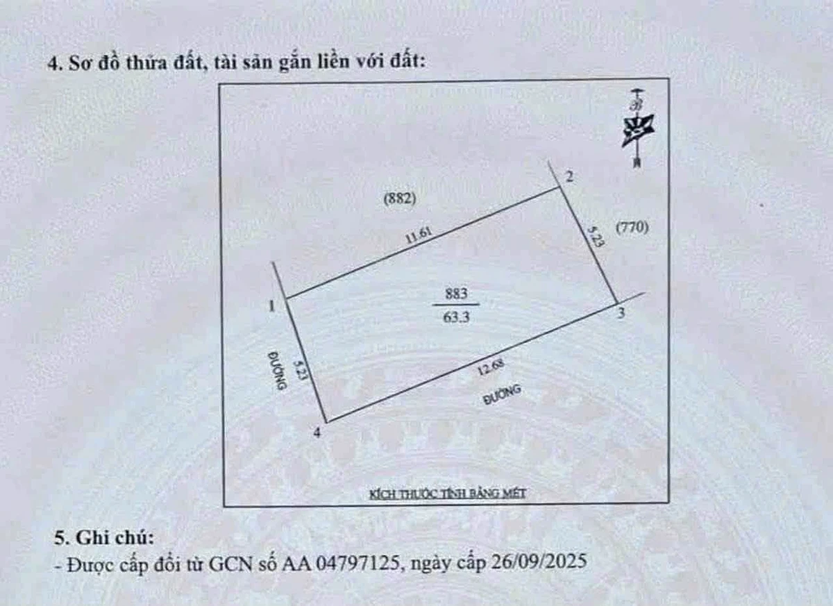 Bán lô góc 63,3m² mặt tiền 5,23m Nghi Phú 2,7 tỷ - Ảnh thu nhỏ 3