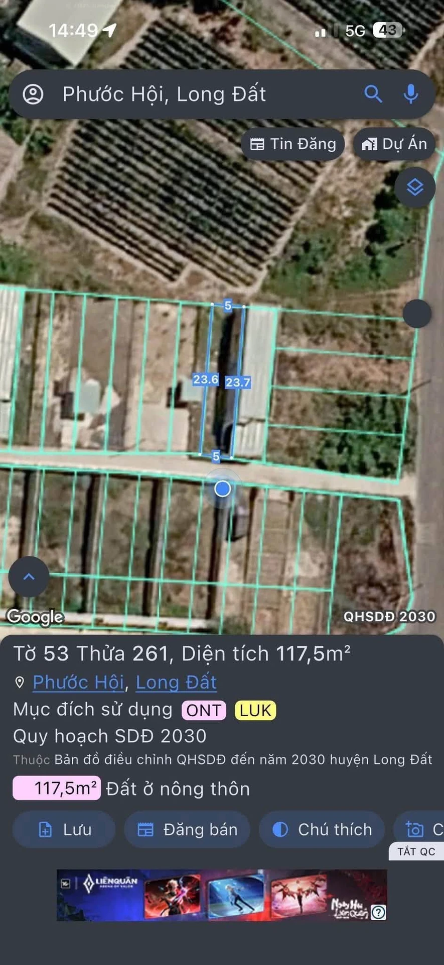 Bán đất Phước Hải 115m², 980 triệu - Ảnh 1