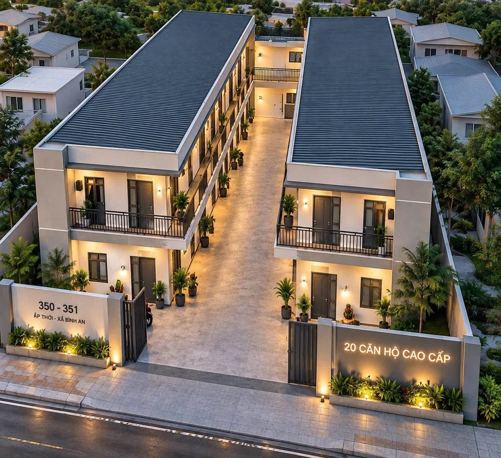 Bán căn hộ dịch vụ cao cấp 200m2 20 phòng Bình An Mới - Ảnh 1
