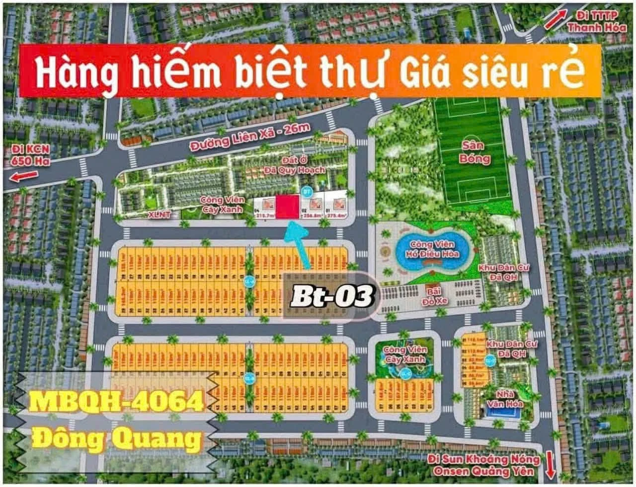Bán biệt thự 240m2 mặt tiền 15m Đông Quang, Bình Dương - Ảnh 1