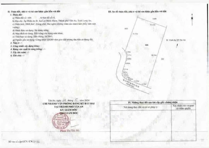 Bán đất vườn 2.112m² Tân An Long An giá 3 tỷ