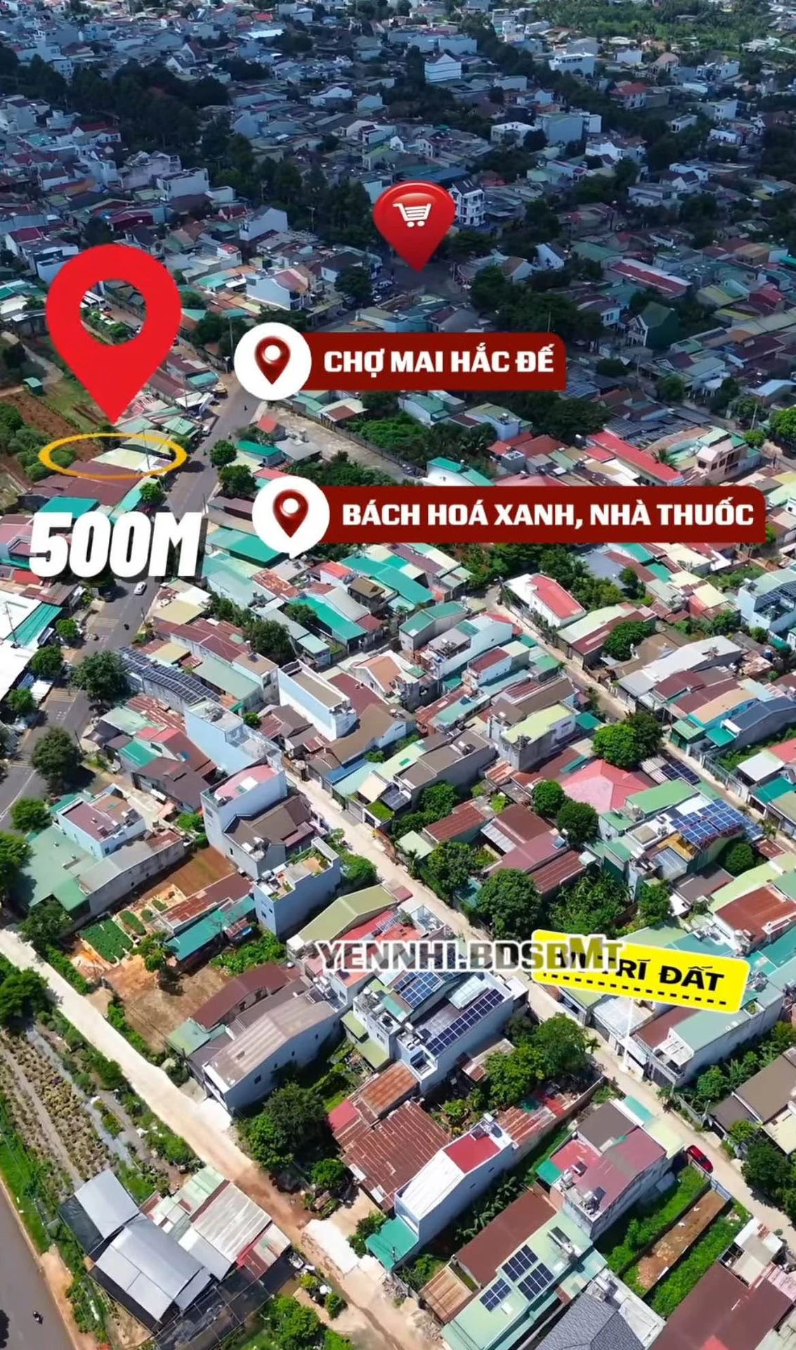 Bán đất hẻm 100m² Mai Hắc Đế, Đắk Lắk 2.75 tỷ - Ảnh 1