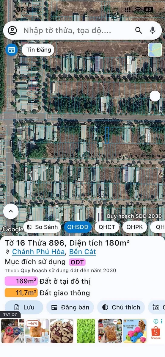 Bán đất 180m² mặt tiền đường nhựa Bến Cát, Bình Chánh - Ảnh 1