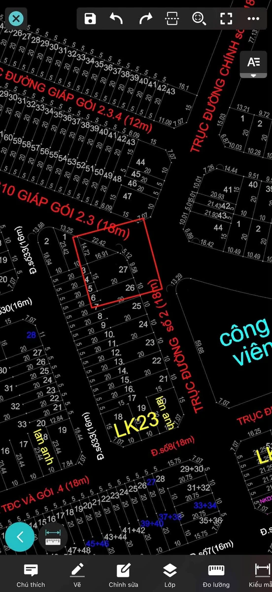 Bán đất biệt thự KĐT Mỹ Gia Gói 2, 294,83m², giá 22 tỷ, đường 18m - Ảnh thu nhỏ 5