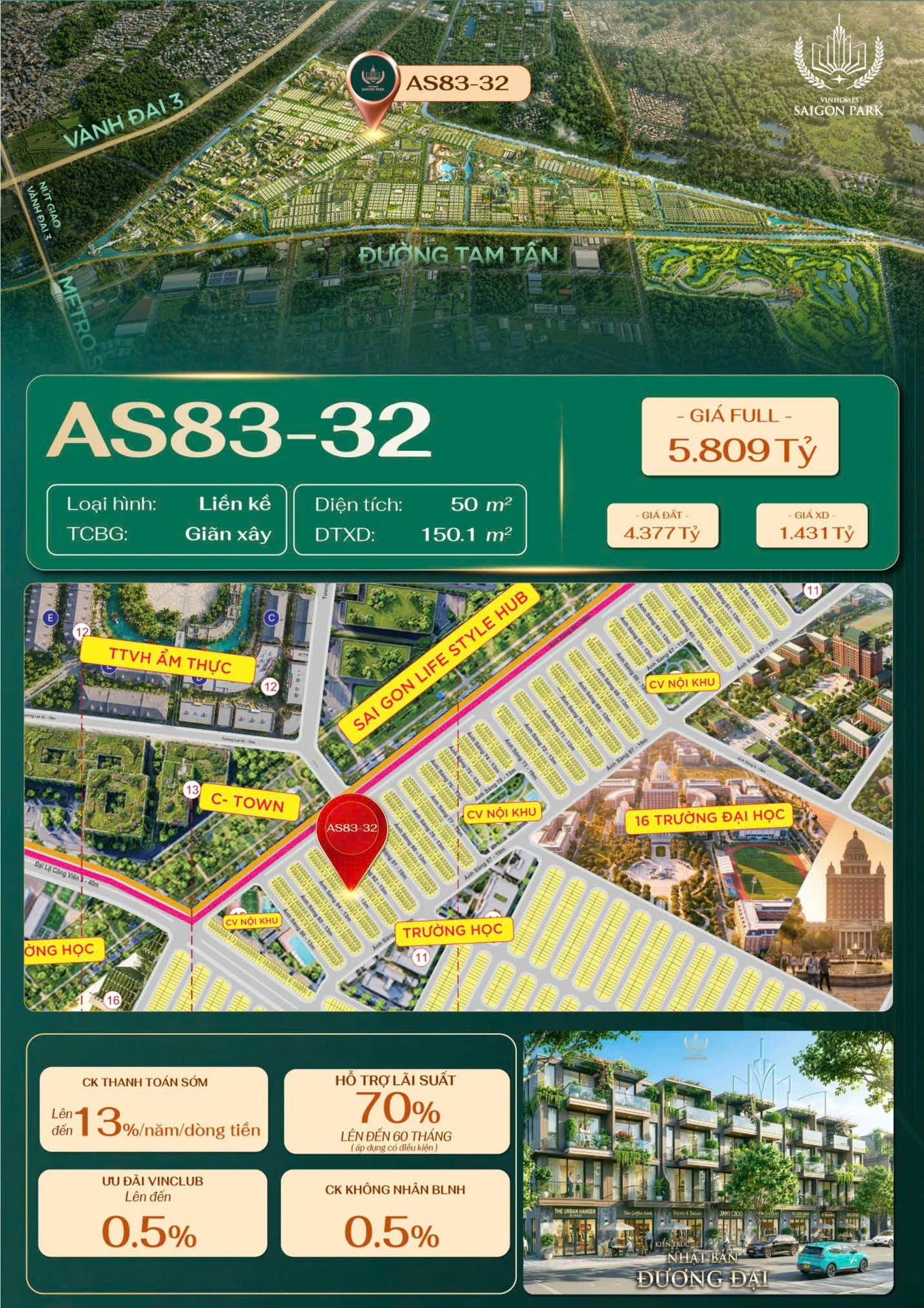 Nhà phố Vinhomes Saigon Park 150m² từ 1,3 tỷ đồng - Ảnh 1