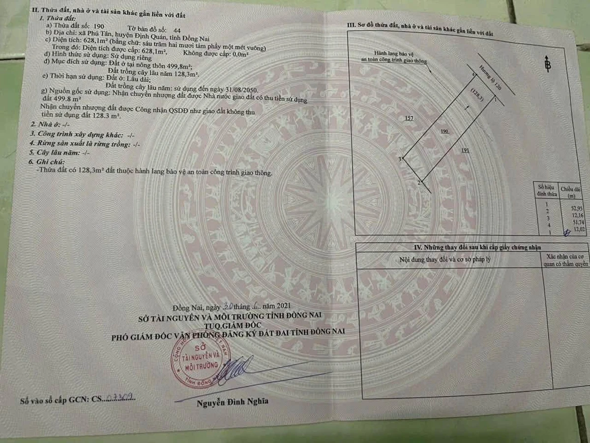 Bán đất mặt tiền Hương Lộ 120, Phú Tân 628m2, 1,7 tỷ - Ảnh thu nhỏ 3