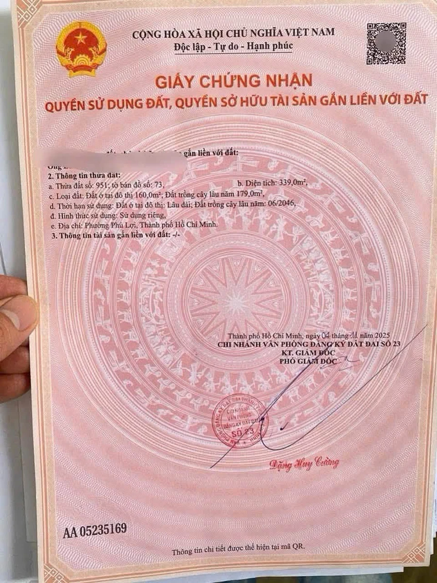 Bán đất 339m² Phú Hòa Bình Dương, sát chợ Phú Hòa - Ảnh 1