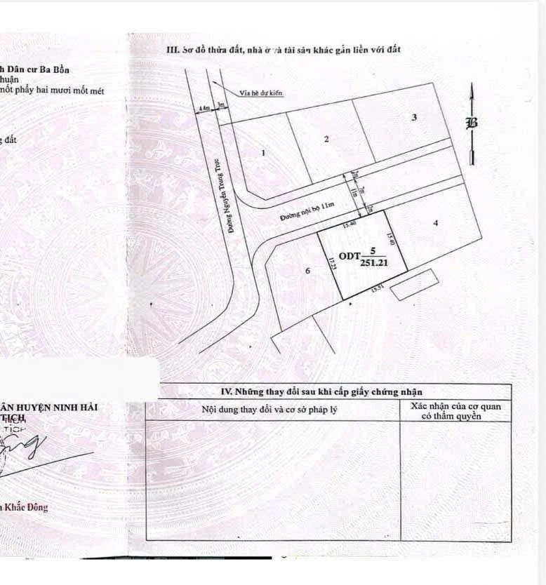 Bán lô đất biển Ninh Chữ 251m2 giá 4 tỷ 3 - Ảnh thu nhỏ 3
