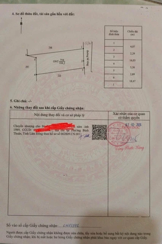 Bán đất nền 104m² Hàm Chính, Bình Thuận, giá 440 triệu