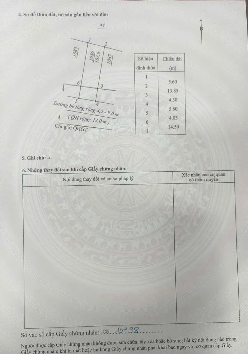 Bán đất nền Suối Cát Cam Lâm 102.6m² giá 800 triệu - Ảnh thu nhỏ 3