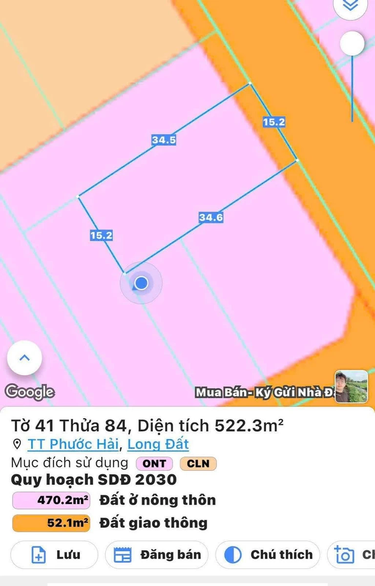 Bán đất Phước Hải 522m2 giá 3 tỷ 3 - Ảnh thu nhỏ 4