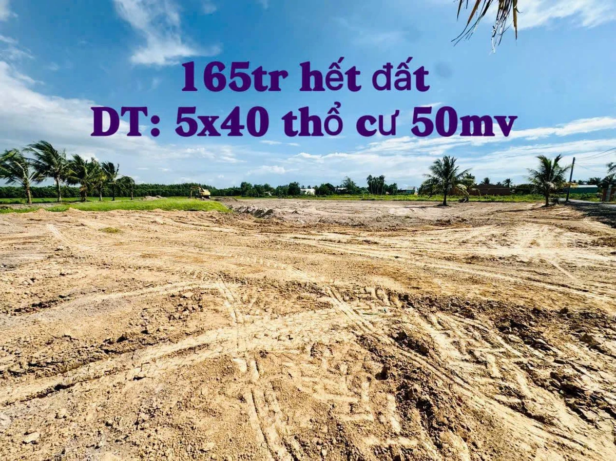 Bán đất thổ cư 50m2 Châu Thành, Bến Tre 165 triệu - Ảnh 1