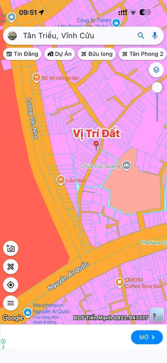 Bán 2 lô đất mặt tiền Tân Phong - Tân Triều, Đồng Nai 95.7m² - 3.5 tỷ - Ảnh 1