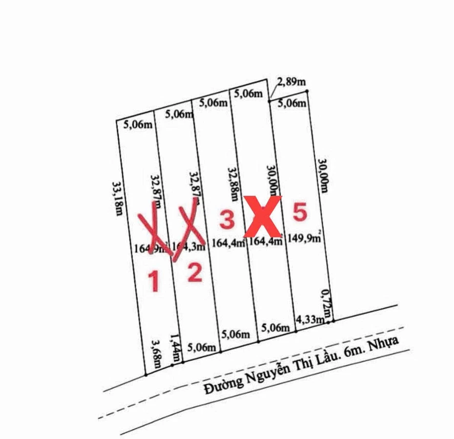 Bán đất mặt tiền Nguyễn Thị Lầu 160m² 770 triệu Nhà Bè - Ảnh thu nhỏ 3