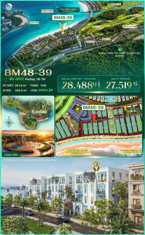 Bán biệt thự đơn lập 251.8m² Vinhomes Global Gate Hạ Long