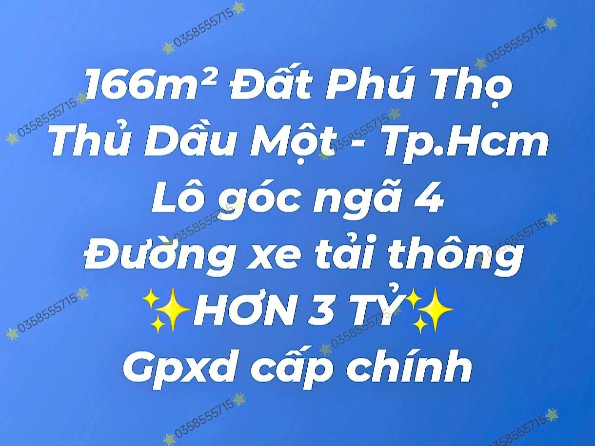 Bán đất góc 60m² Phú Thọ Thủ Dầu Một 3,6 tỷ - Ảnh 1