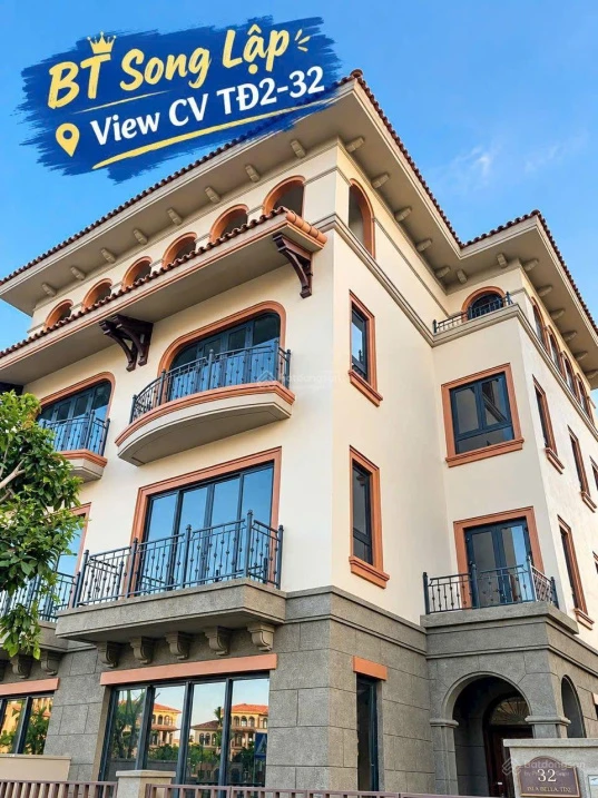 Biệt thự song lập đẹp Vinhomes Vũ Yên phong cách Địa Trung Hải, diện tích 180m2