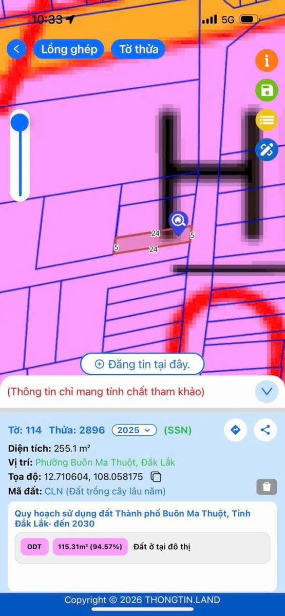 Bán đất 2 mặt tiền 120m² kinh doanh Buôn Ma Thuột - Ảnh thu nhỏ 4