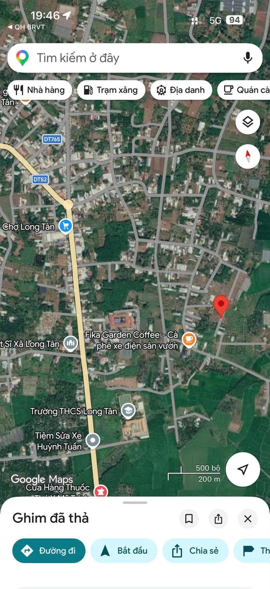 Bán đất 166,6m2 mặt tiền bê tông Đất Đỏ 550 triệu - Ảnh thu nhỏ 2