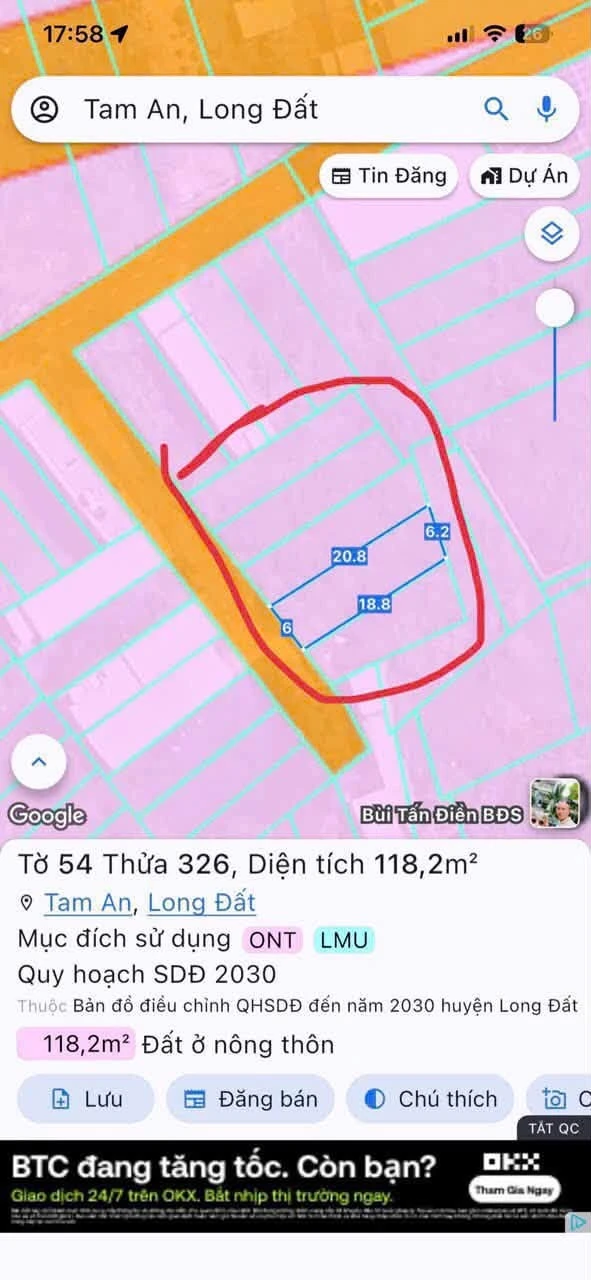 Bán gấp 5 lô đất liền kề tại An Ngãi, Long Điền, giá từ 1,135 tỷ - Ảnh 1