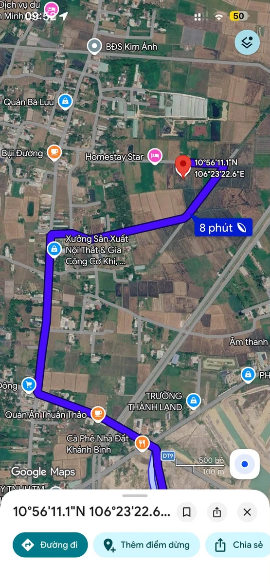 Bán 5247m2 đất lúa mặt tiền 61,8m gần Vinhomes Hậu Nghĩa, Đức Hòa - Ảnh thu nhỏ 4