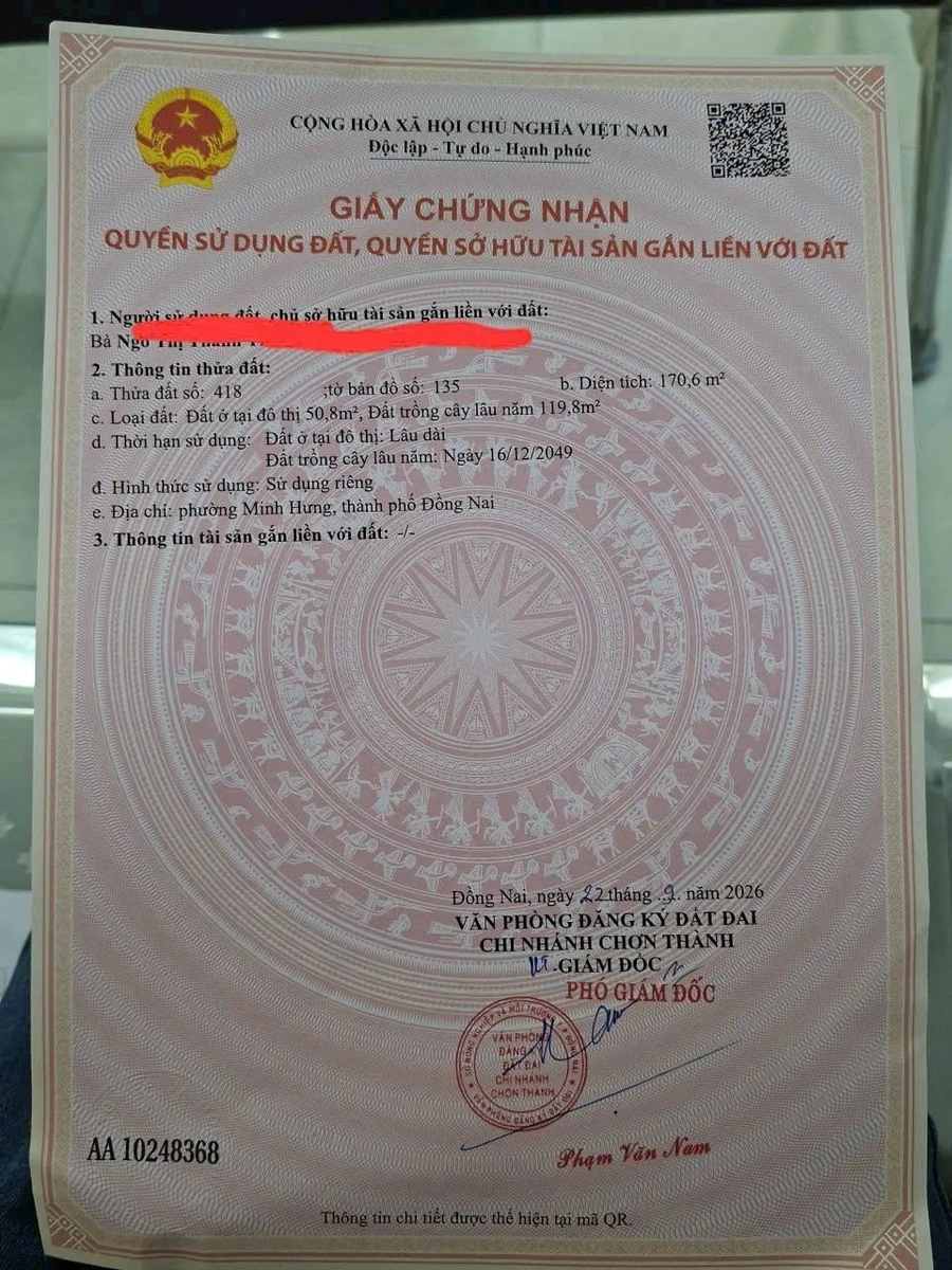 Bán đất Chơn Thành 300m² giá 280 triệu - Ảnh thu nhỏ 4