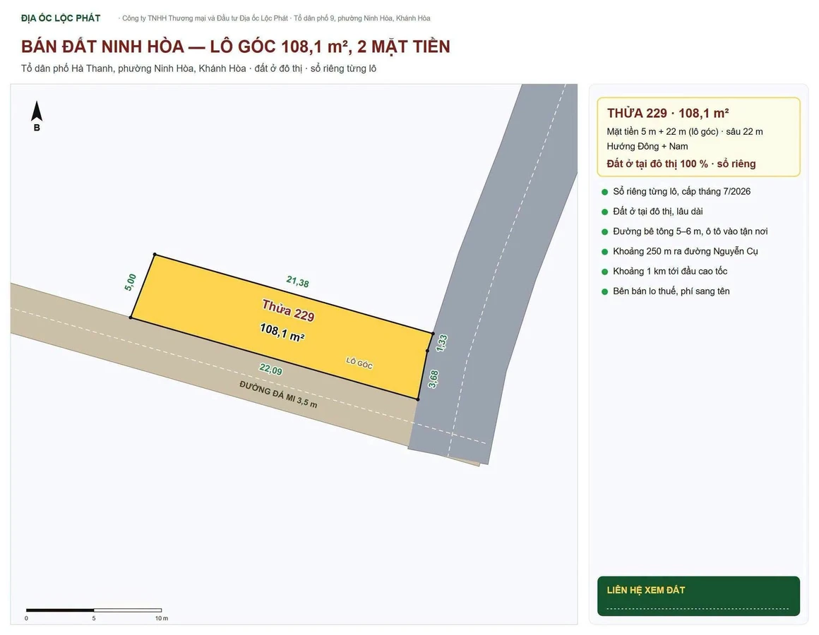 Bán đất Hà Thanh Ninh Hòa 108,1 m² sổ riêng 699 triệu - Ảnh thu nhỏ 3