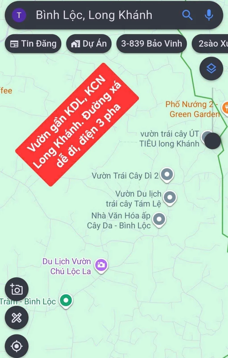 Bán đất vườn 539m² Bình Lộc, Đồng Nai, 900 triệu - Ảnh thu nhỏ 3