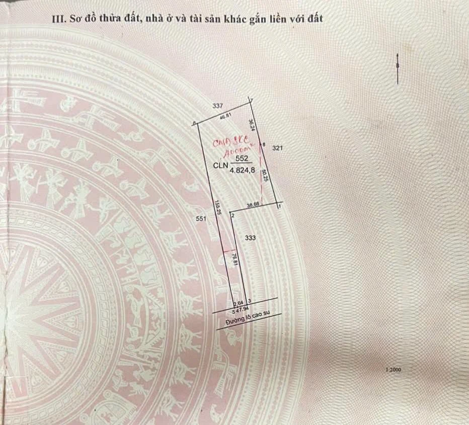 Bán đất SKC 4.000m² Dầu Tiếng 6,9 tỷ - Ảnh 1