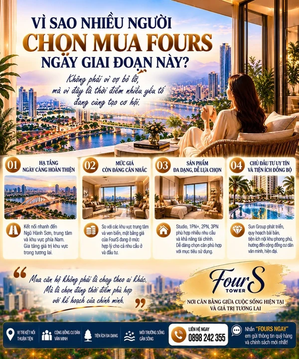 Bán căn hộ view sông 1PN 53m² dưới 3 tỷ tại Đà Nẵng