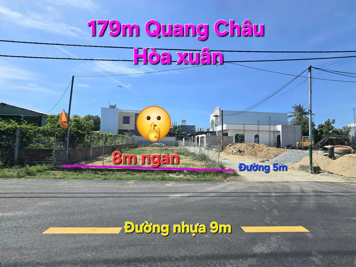 Bán đất nền 176m2 mặt tiền Quang Châu Hoà Xuân Đà Nẵng - Ảnh 1