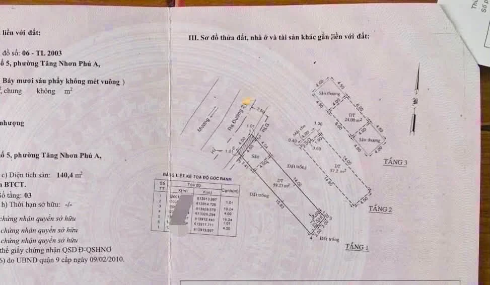 Bán nhà 3 tầng 94m² Quận 9, hơn 6 tỷ - Ảnh thu nhỏ 2