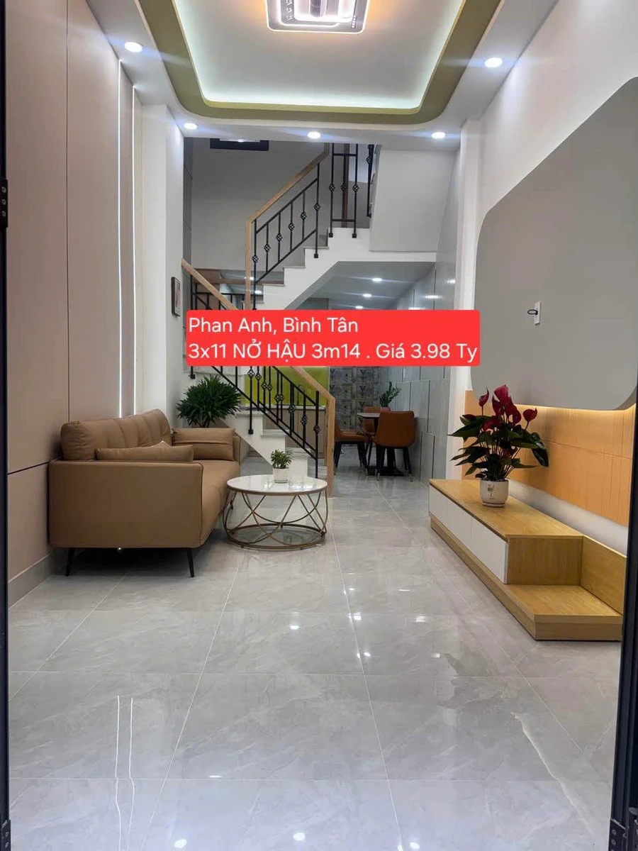 Bán nhà 3 phòng ngủ 36 m² Phan Anh Bình Tân 3,98 tỷ - Ảnh 1