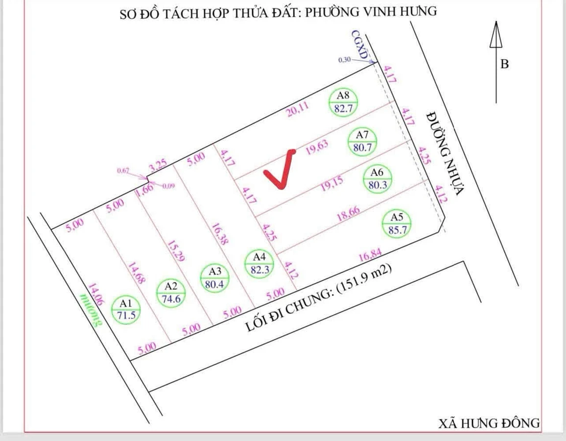 Bán đất Vinh Hưng, Nghệ An 80,7m² giá 3,14 tỷ - Ảnh 1