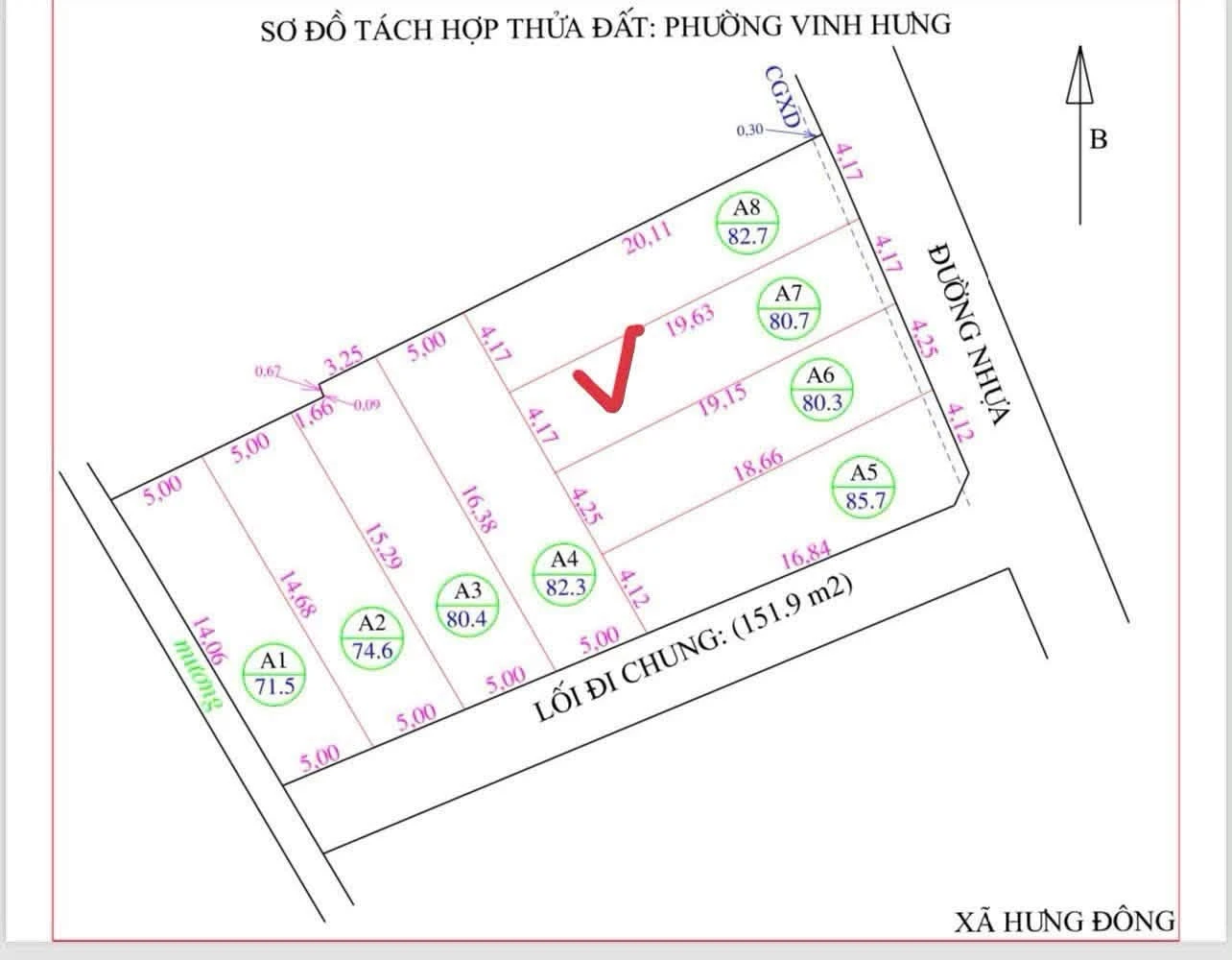 Bán đất Vinh Hưng, Nghệ An 80,7m² giá 3,14 tỷ - Ảnh 1