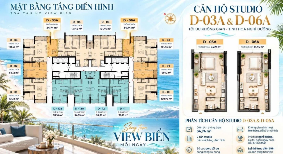 Căn hộ mặt biển Đà Nẵng - Sở hữu lâu dài giá full 2.8 tỷ! Siêu hiếm - Ảnh thu nhỏ 3