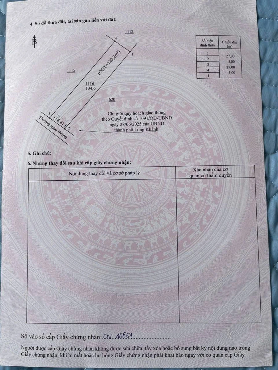 Bán nền đất 135m² Bình Lộc, Long Khánh, sổ riêng - Ảnh thu nhỏ 4