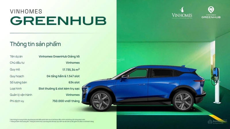 Đại lý phân phối F1 bãi đỗ xe Green Hub - Vinhomes Giảng Võ - GĐ dự án Đức Ngọc