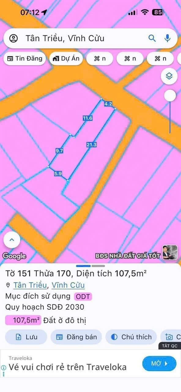 Bán lô đất 107m2 tại Tân Triều Mới, Đồng Nai, giá 3,89 tỷ - Ảnh 1