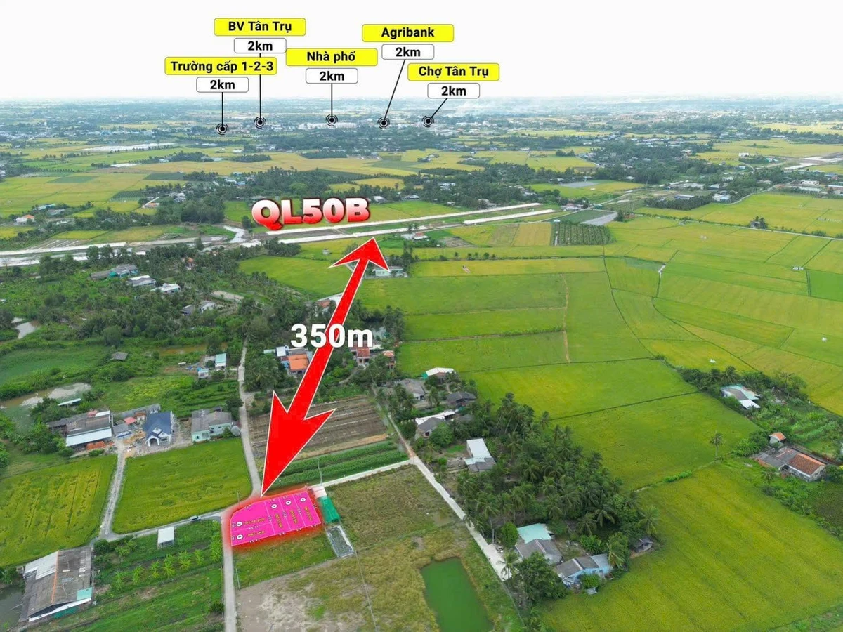 Bán lô đất thổ cư 4,5x14m giá 280 triệu tại xã Vàm Cỏ - Ảnh 1