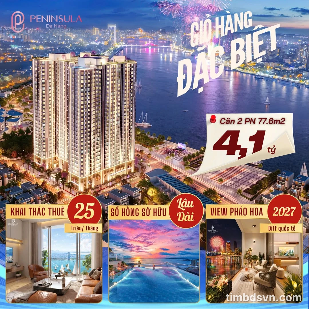 Căn hộ 2PN 77,6m² bán 4.068 tỷ ven sông Hàn Đà Nẵng - Ảnh 1