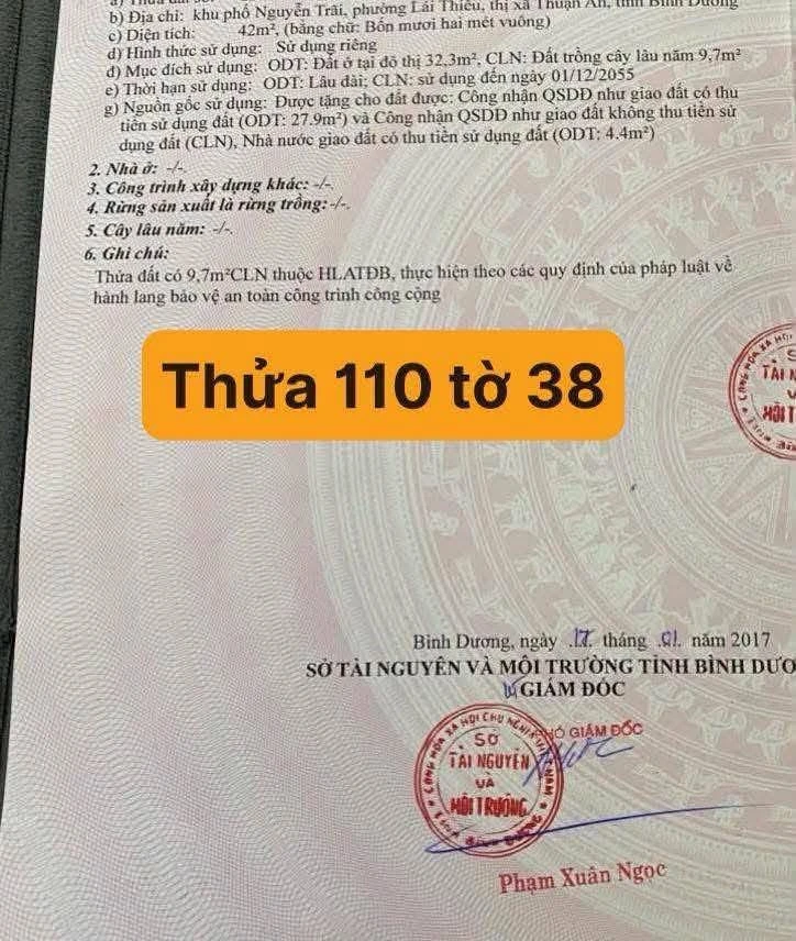 Bán nhà mặt tiền 42m2 Nguyễn Trãi Lái Thiêu 5 tỷ 5 - Ảnh 1