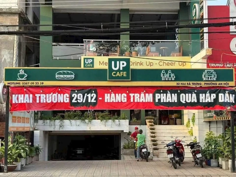 Cho thuê quán cafe mặt tiền Hai Bà Trưng Bến Tre 500m²