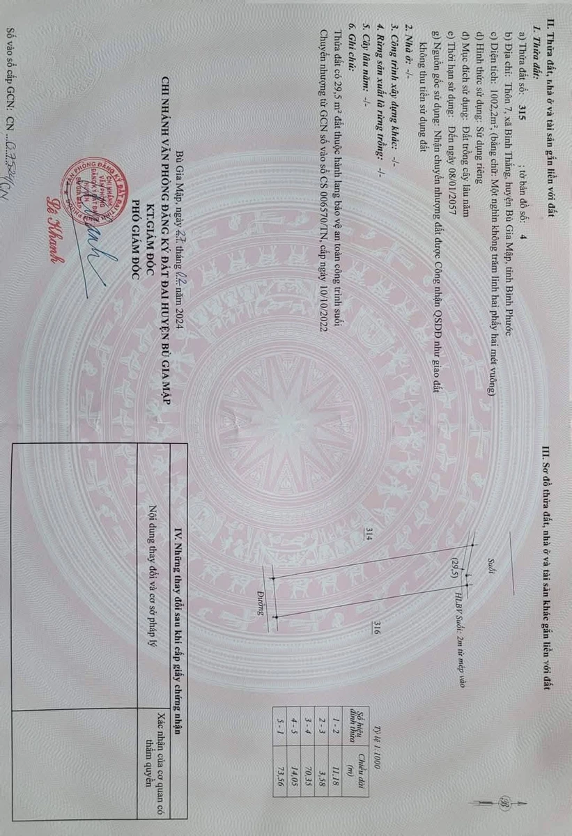 Bán đất Sào Bình Phước 1000m² - 140 triệu/sào - Ảnh thu nhỏ 3