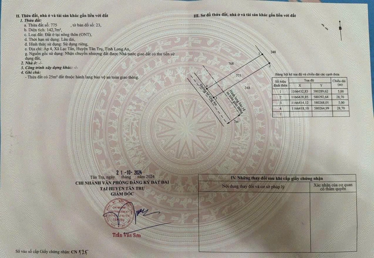 Bán nhanh đất thổ cư 5x29m giá 379 triệu tại ấp 3 Lạc Tấn, Tân Trụ, Long An - Ảnh thu nhỏ 5